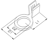 HS United European Connectors - Ring cable lug 20.805.110.032